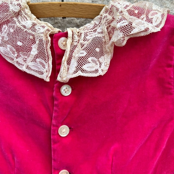 Vintage Helen Lee velveteen girls dress 6-8 - Picture 2 of 11